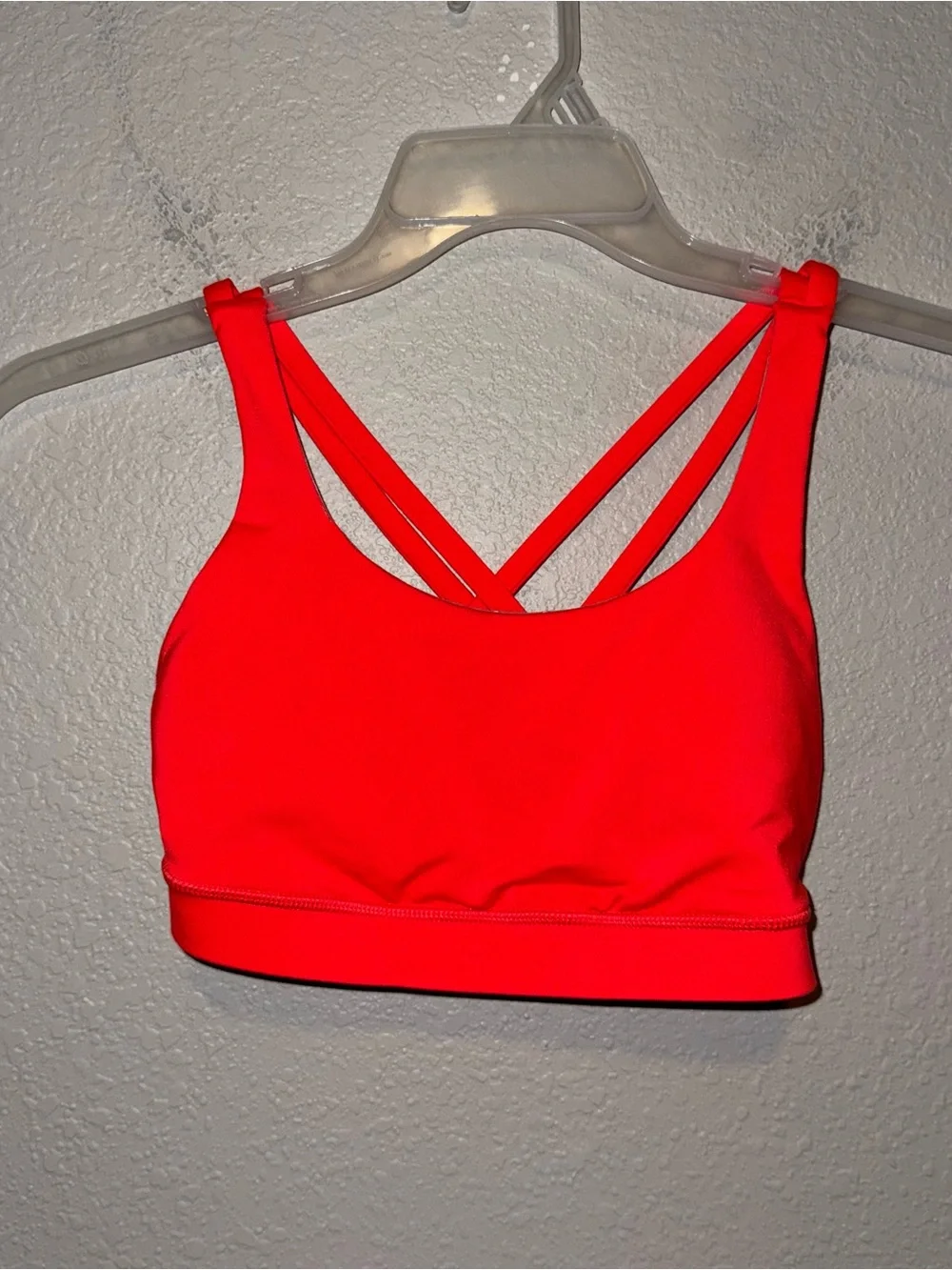 Lululemon Energy Bra Flare Orange Size 6 Luxtreme Strappy Yoga Gym